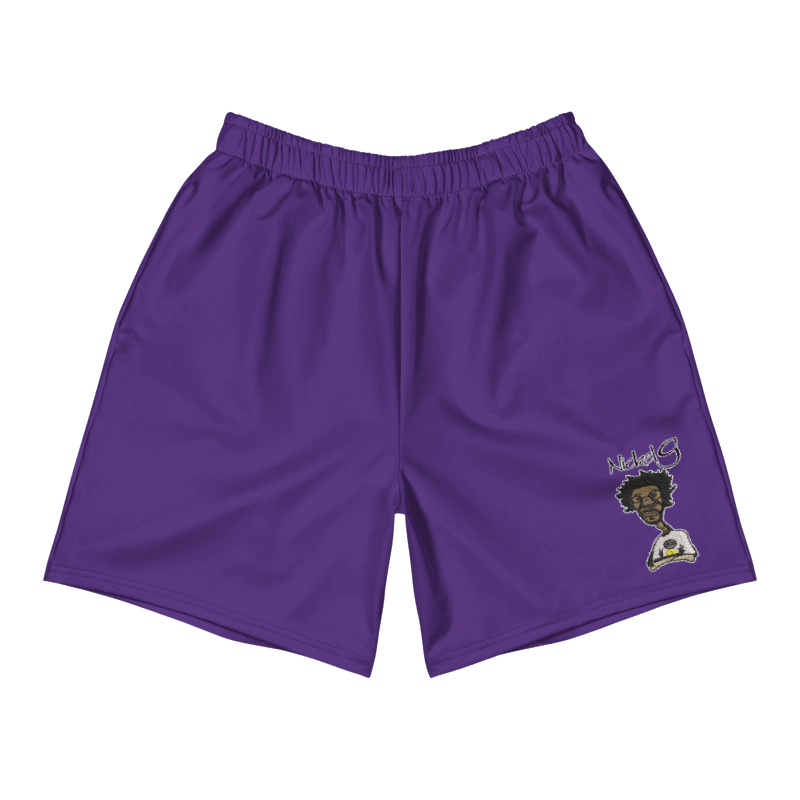 All-Over Print Unisex Purple Athletic Long Shorts