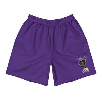 All-Over Print Unisex Purple Athletic Long Shorts