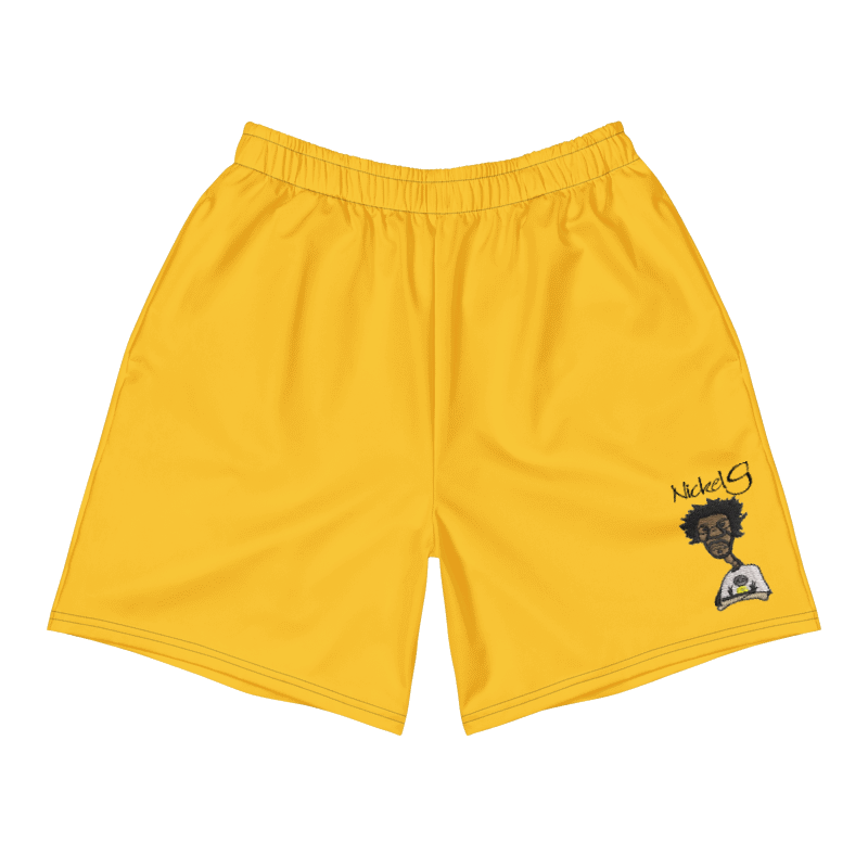 All-Over Print Unisex Yellow Athletic Long Shorts