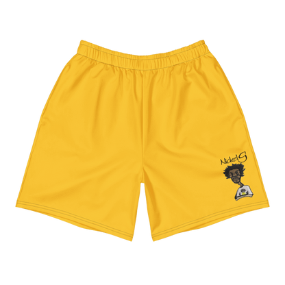 All-Over Print Unisex Yellow Athletic Long Shorts