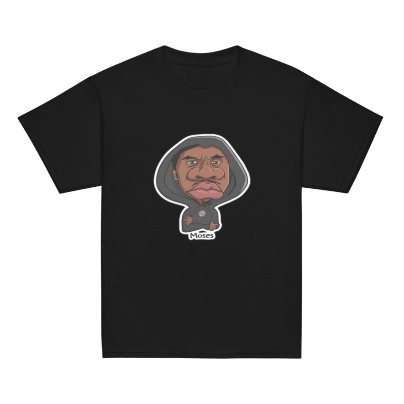 Moses Black Tee for Boys By Nickel G.