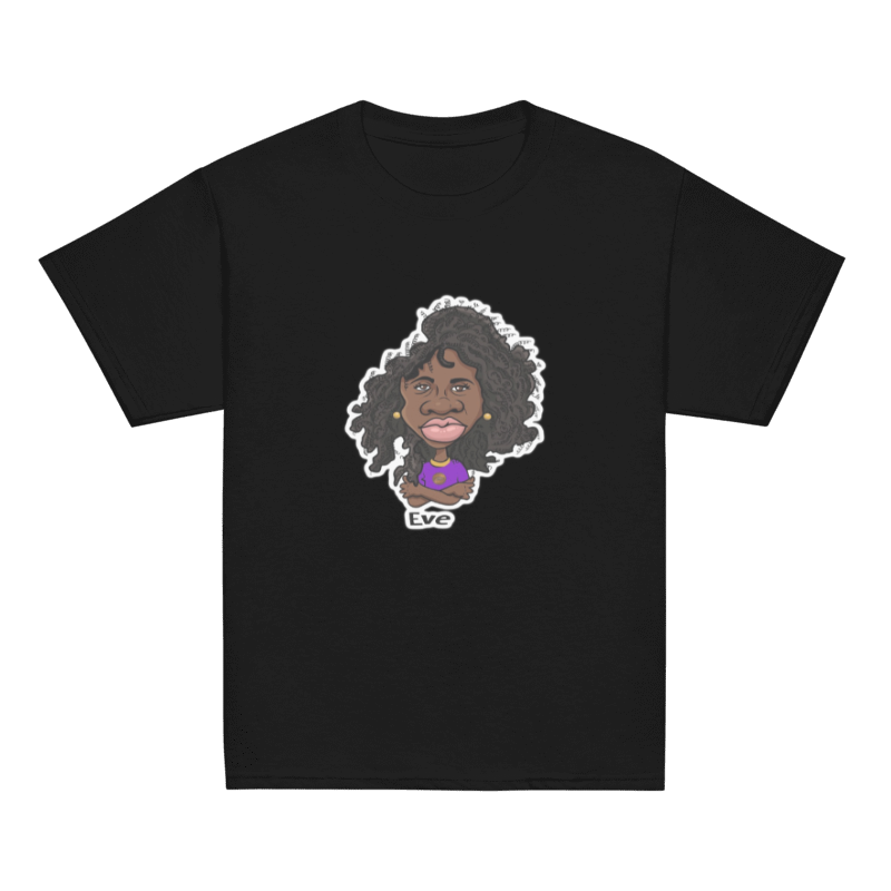 Eve Black Tee for Girls By Penny G.