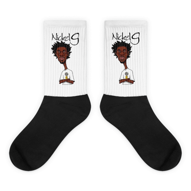 Nickel G. Men's Black & White Socks
