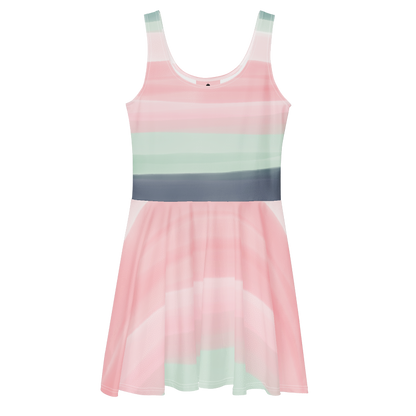 Women's Pink & Blue Graphic Summer Dress By Penny G.