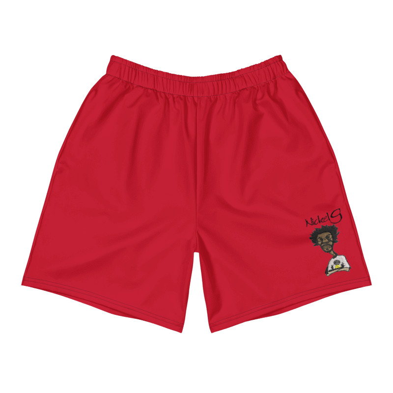 All-Over Print Unisex Red Athletic Long Shorts