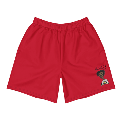 All-Over Print Unisex Red Athletic Long Shorts
