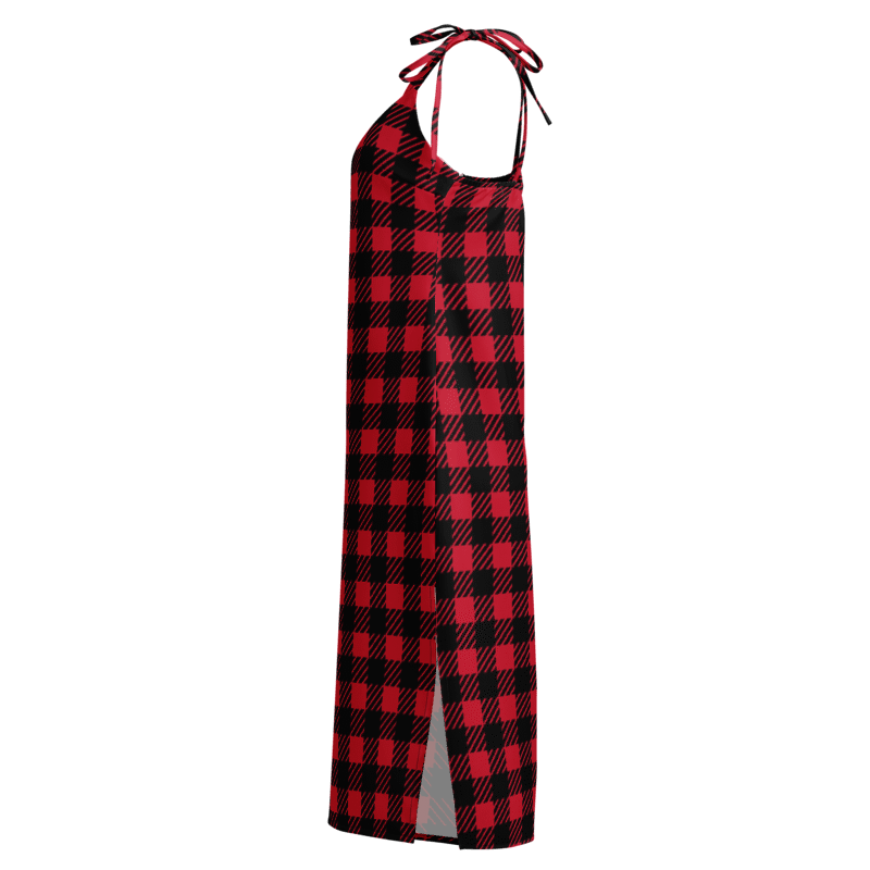 Women's Red & Black Plaid Graphic Summer Dress By Penny G.