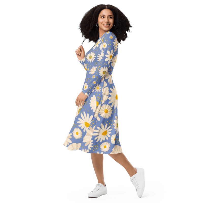 Women's Blooming Daisies Graphic Summer Dress
