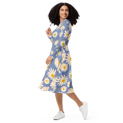 Women's Blooming Daisies Graphic Summer Dress