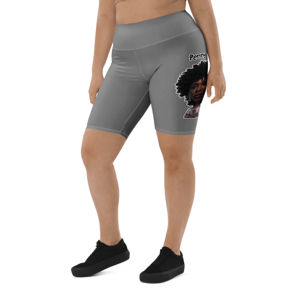 Penny G. Women's Grey Biker Shorts Classic