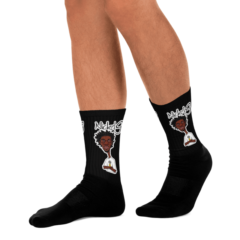 Nickel G. Men's All Black Socks