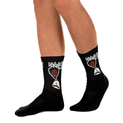 Nickel G. Men's All Black Socks