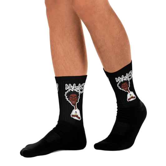 Nickel G. Men's All Black Socks