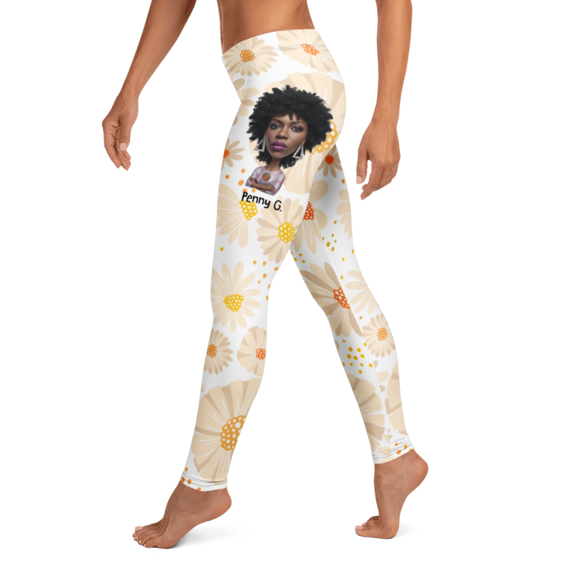 Penny G. The White Floral Arrangement Leggings