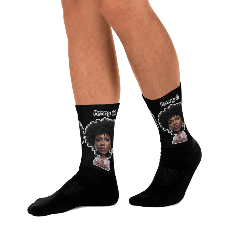 Penny G. Women's All Black Socks