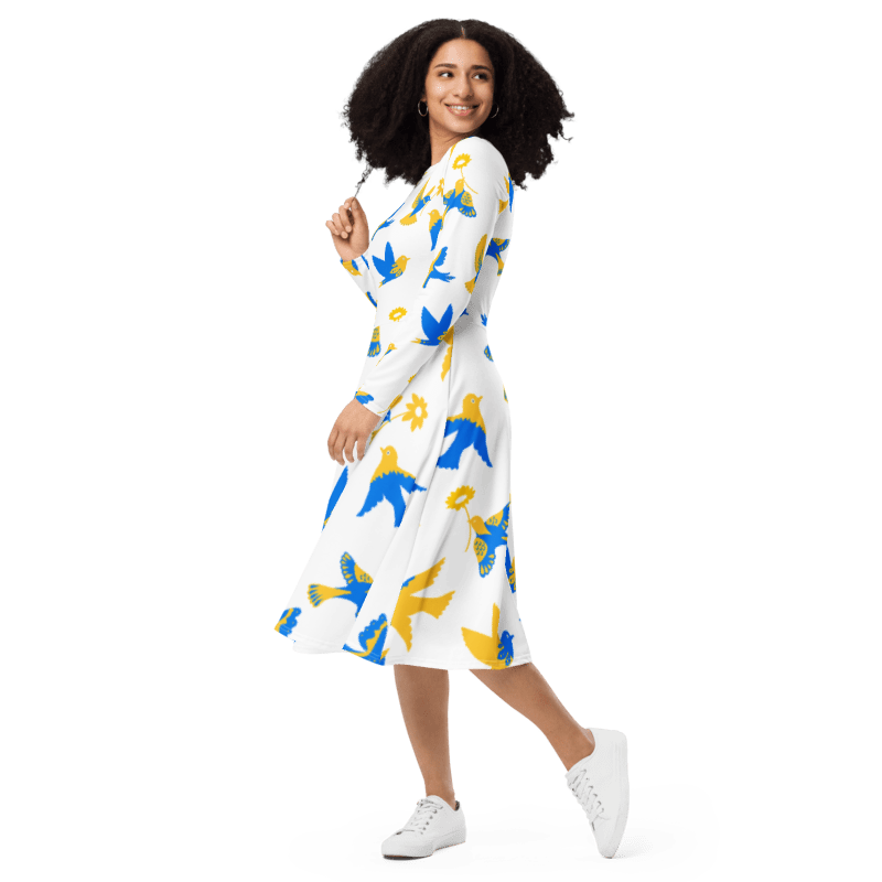 Women's When Doves Fly Graphic Summer Dress By Penny G.