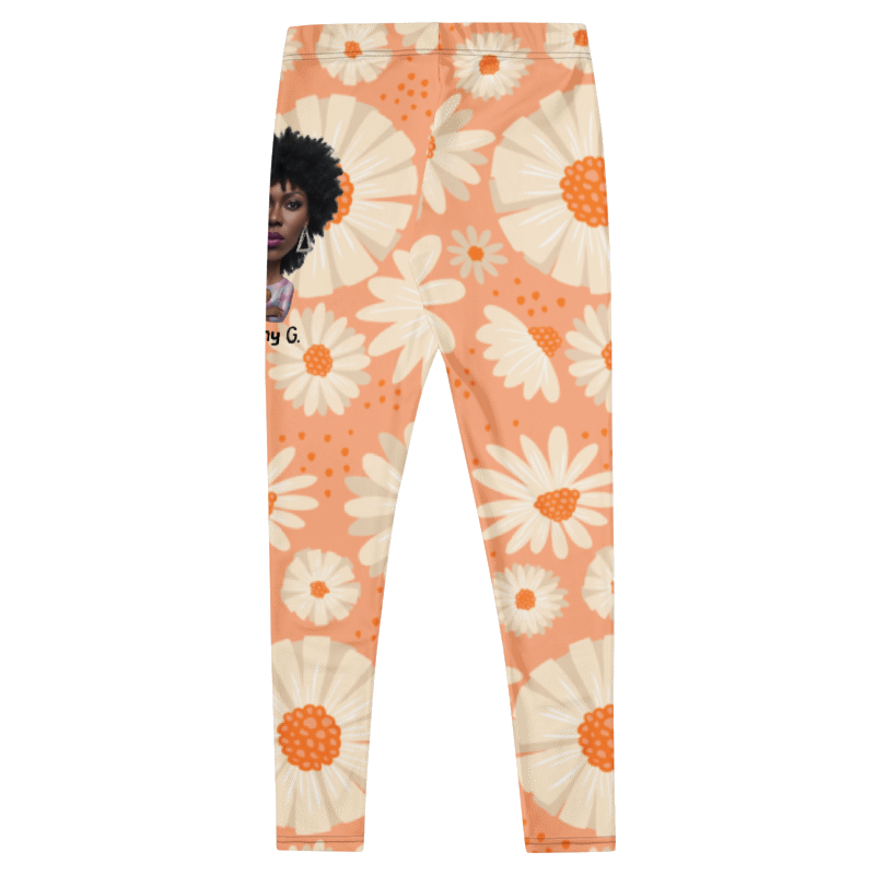 Penny G. The Orange Floral Arrangement Leggings