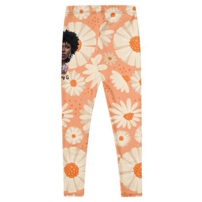 Penny G. The Orange Floral Arrangement Leggings