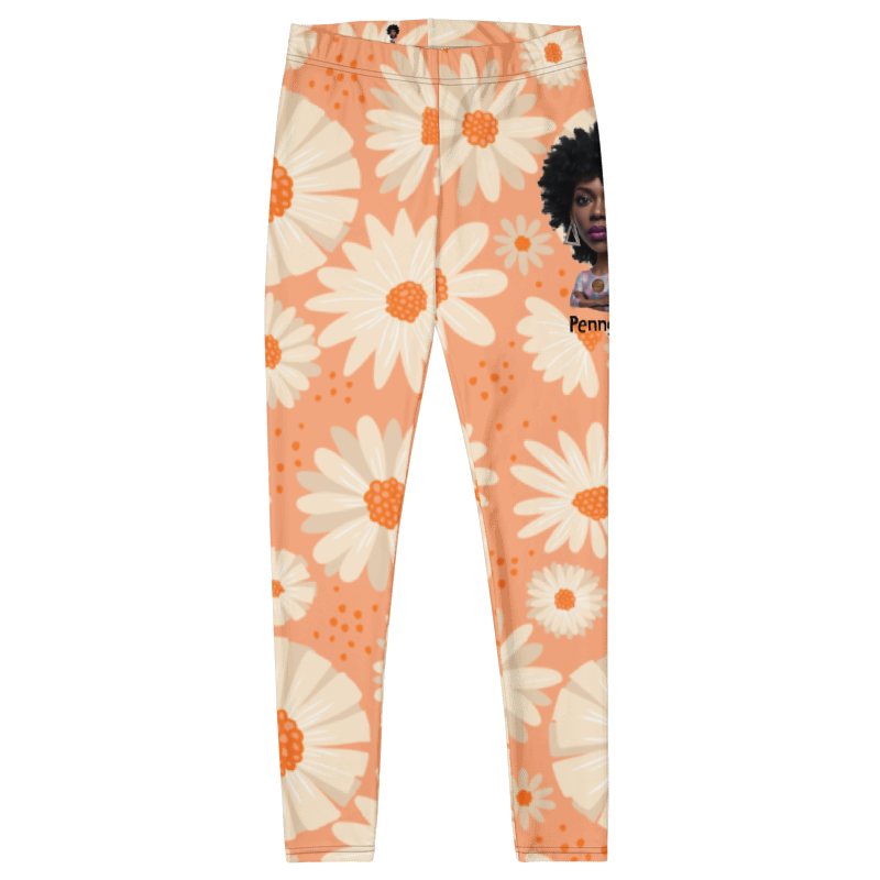 Penny G. The Orange Floral Arrangement Leggings
