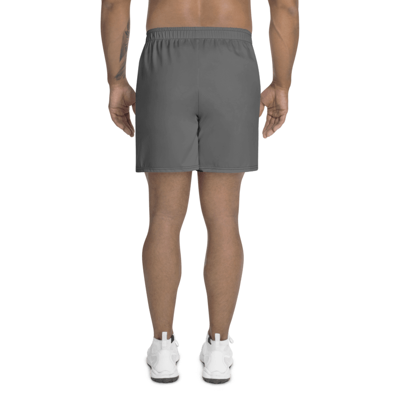 All-Over Print Unisex Grey Athletic Long Shorts