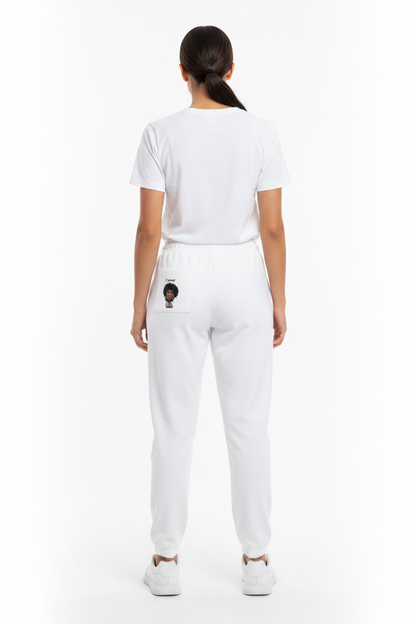 Penny G. White Track Pants