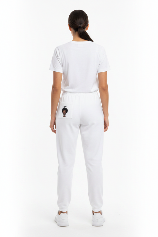 Penny G. White Track Pants