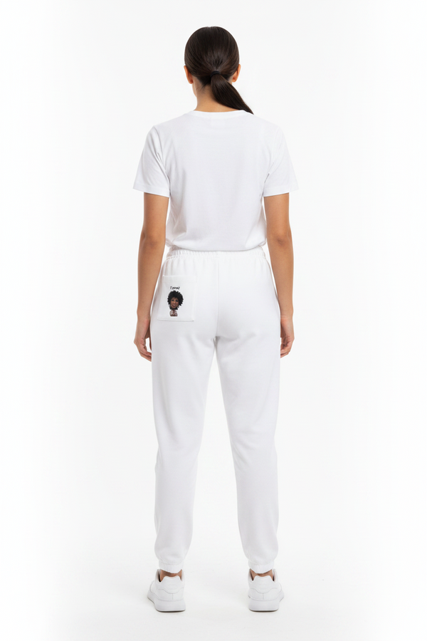 Penny G. White Track Pants