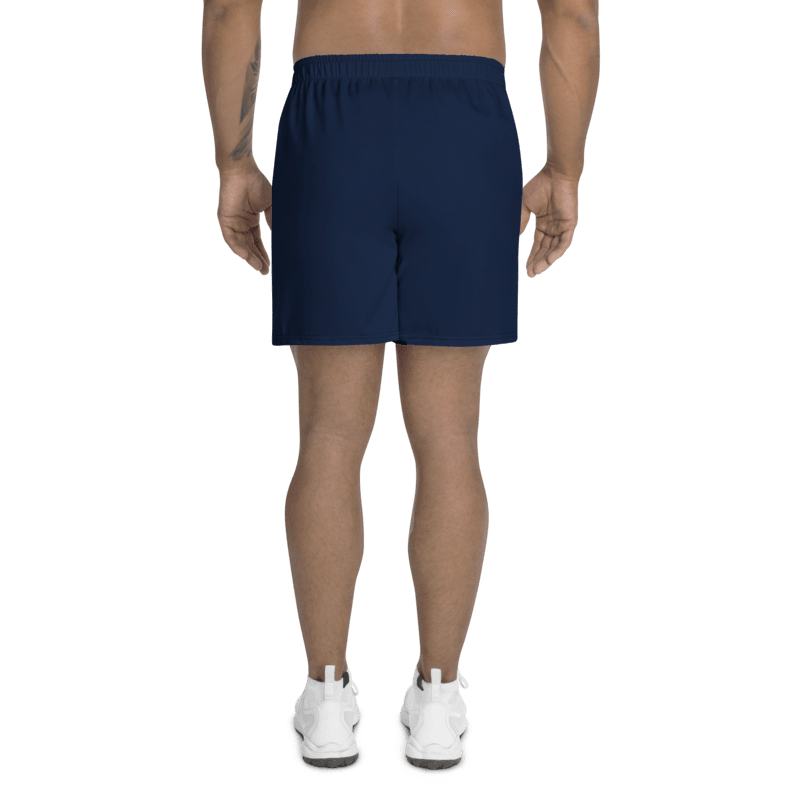 All-Over Print Unisex Navy Blue Athletic Long Shorts