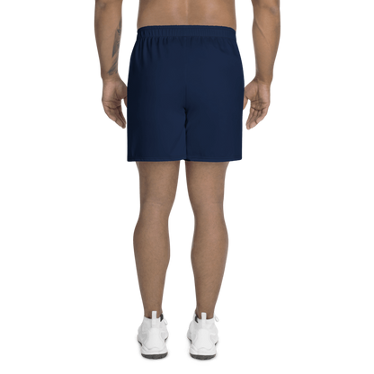 All-Over Print Unisex Navy Blue Athletic Long Shorts