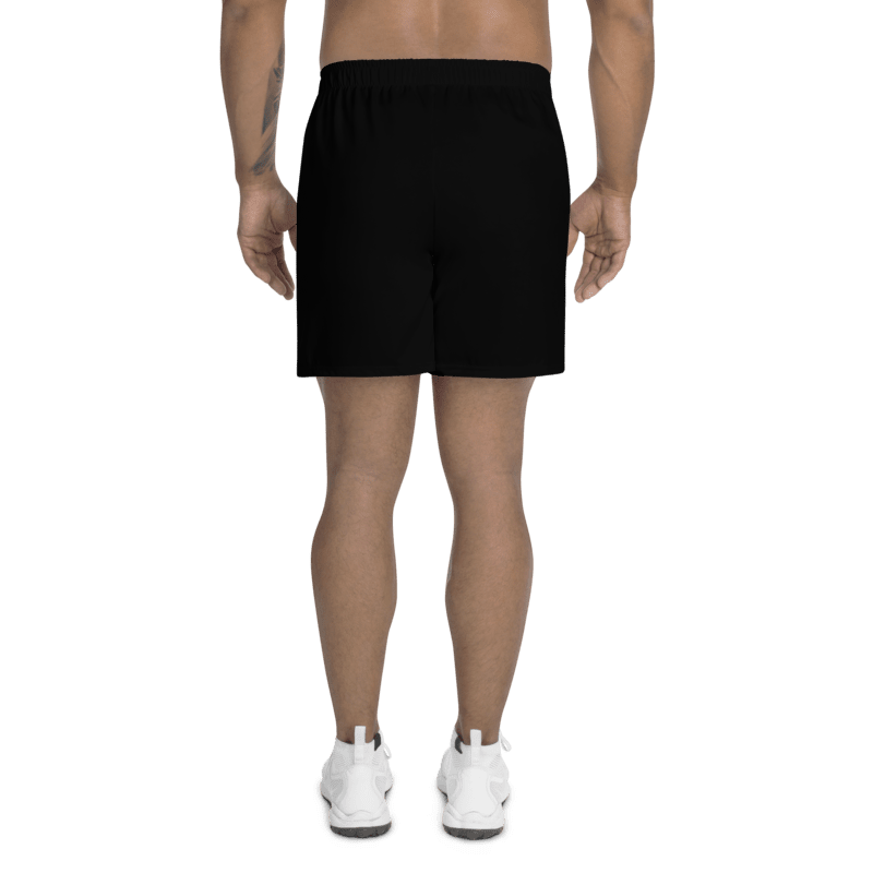 All-Over Print Unisex Black Athletic Long Shorts