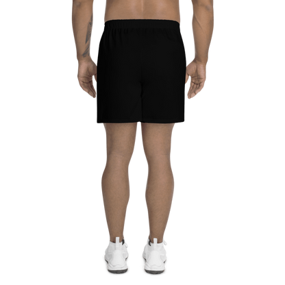 All-Over Print Unisex Black Athletic Long Shorts