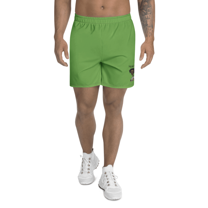 All-Over Print Unisex Green Athletic Long Shorts