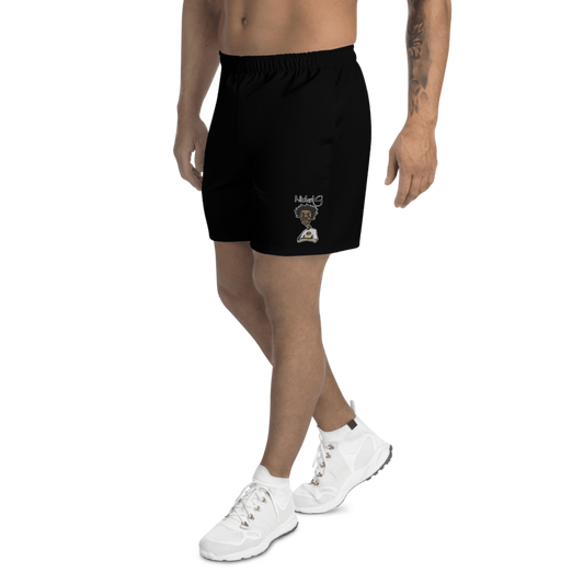 All-Over Print Unisex Black Athletic Long Shorts