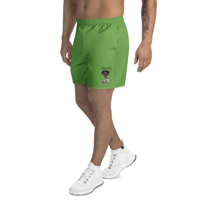 All-Over Print Unisex Green Athletic Long Shorts
