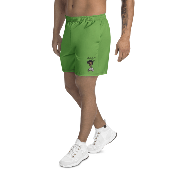 All-Over Print Unisex Green Athletic Long Shorts