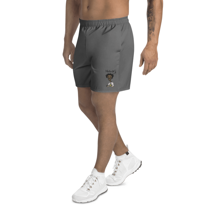 All-Over Print Unisex Grey Athletic Long Shorts