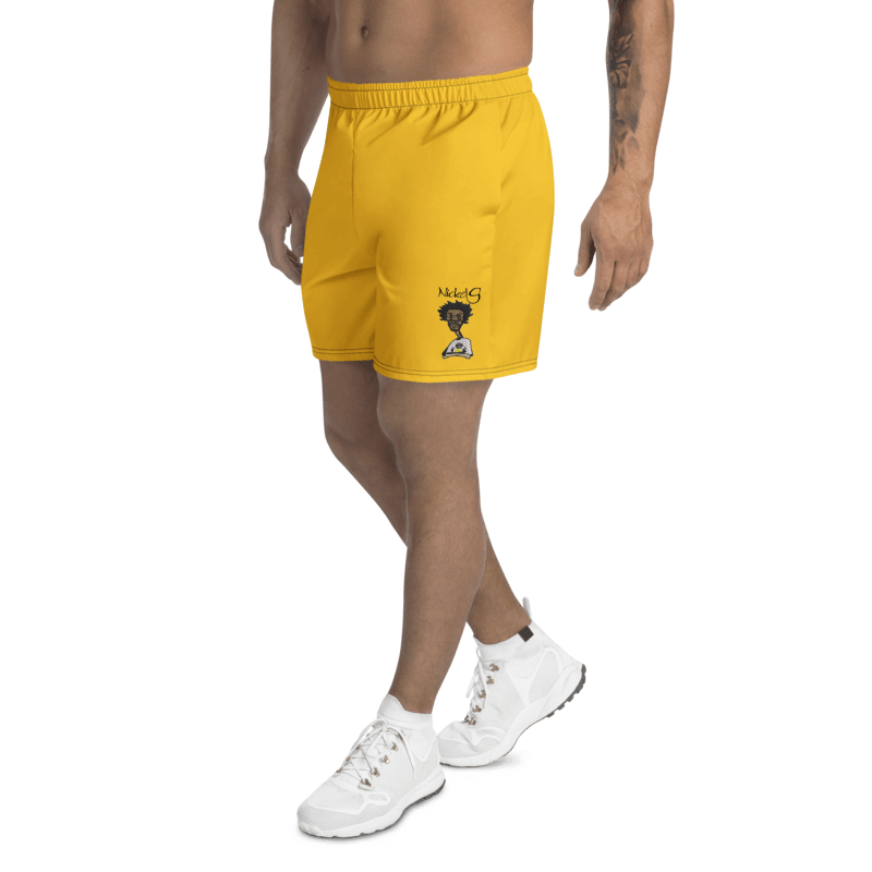 All-Over Print Unisex Yellow Athletic Long Shorts