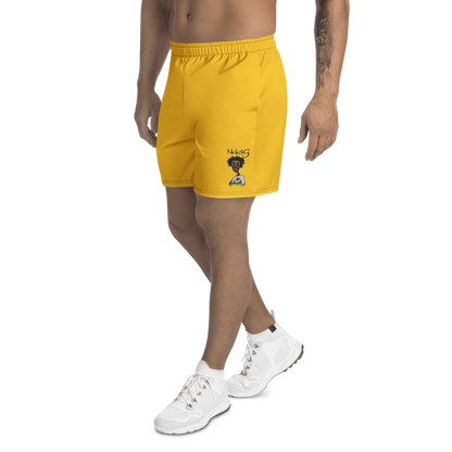 All-Over Print Unisex Yellow Athletic Long Shorts