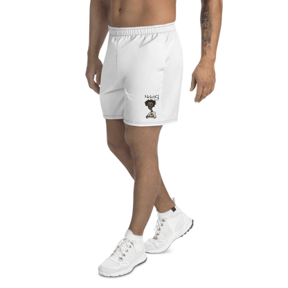 All-Over Print Unisex White Athletic Long Shorts
