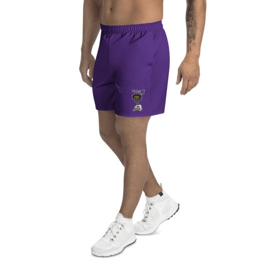 All-Over Print Unisex Purple Athletic Long Shorts