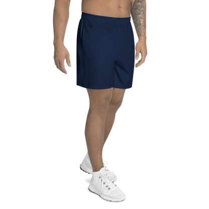 All-Over Print Unisex Navy Blue Athletic Long Shorts
