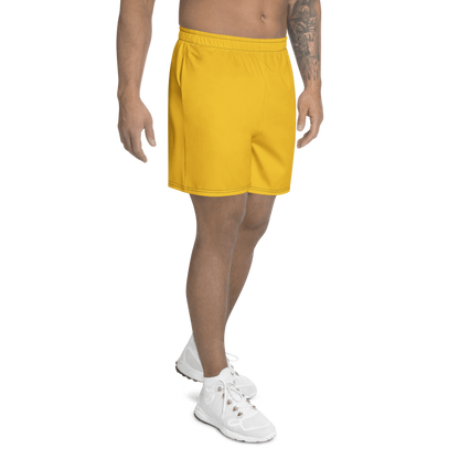All-Over Print Unisex Yellow Athletic Long Shorts