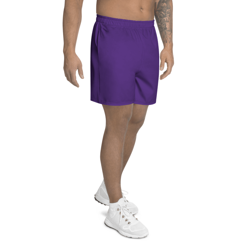 All-Over Print Unisex Purple Athletic Long Shorts