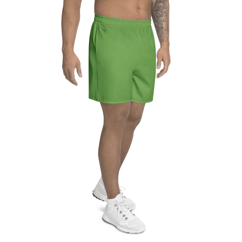 All-Over Print Unisex Green Athletic Long Shorts