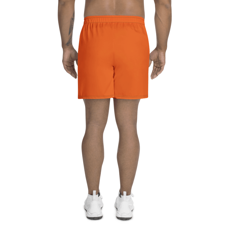 All-Over Print Unisex Orange Athletic Long Shorts