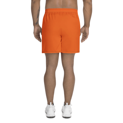 All-Over Print Unisex Orange Athletic Long Shorts