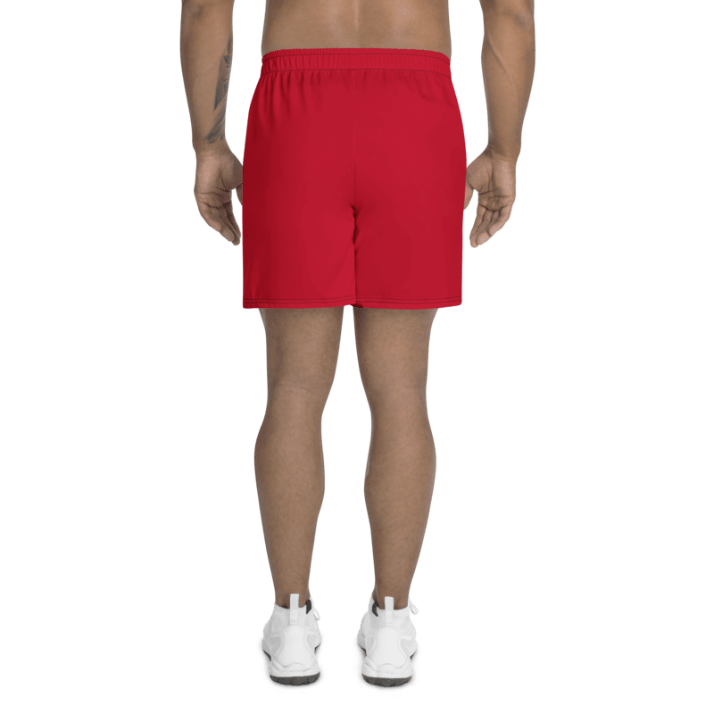 All-Over Print Unisex Red Athletic Long Shorts