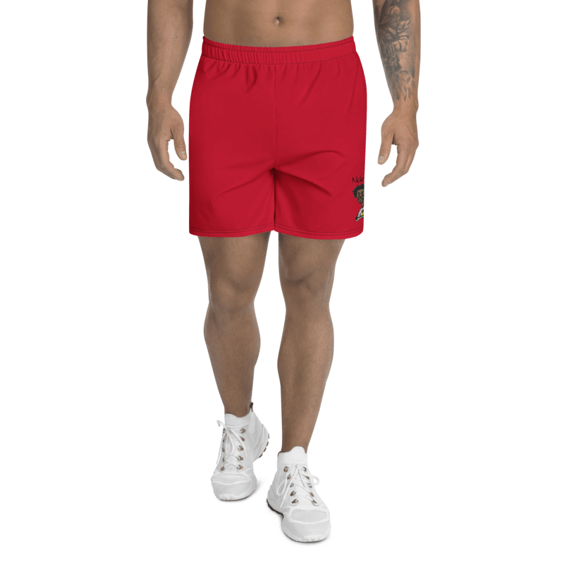 All-Over Print Unisex Red Athletic Long Shorts