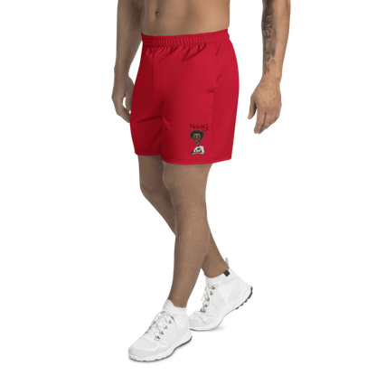 All-Over Print Unisex Red Athletic Long Shorts