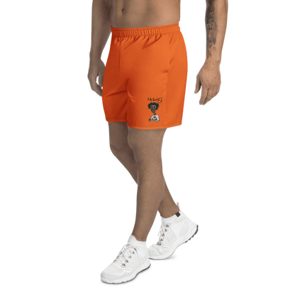 All-Over Print Unisex Orange Athletic Long Shorts